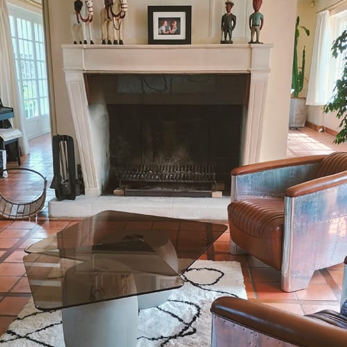 un des salons avec cheminée